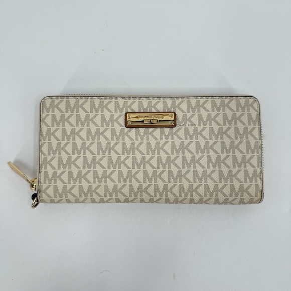 Michael Kors Jet Set Logo Continental Wristlet Wallet *missing wristlet handle - Picture 10 of 11